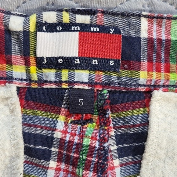 Vintage Tommy Hilfiger Carpri Plaid Pants Colorful Casual Preppy Pocket Size 5 - Picture 6 of 10